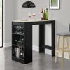 Bartisch Kouvola mit 3 Fächern 110x50x103 cm Schwarz/Eiche-Optik [en. casa] Bild 5