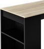 Bartisch Kouvola mit 3 Fächern 110x50x103 cm Schwarz/Eiche-Optik [en. casa] Bild 3