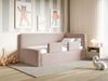 Selsey 'Fanko' Jugendbett 90x200 cm mit Kopfteil rechts, Plüsch, Puderrosa Bild 3