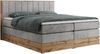 Boxspringbett BELLISSIMO KING, Doppelbett mit Multipocket-Matratze, Polsterbett mit Kopfstütze - 180 x 200 cm - Hellgrau Velvet - H3 Bild 4