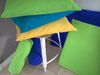 Keilkissenbezug schwarz 100% Baumwolle Big Comfy beties "Basic" Bild 3