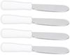 Alpina Buttermesser 4x BUTTERMESSER 10cm Edelstahl Weiß Set Speisemesser Butter 67 (4 Stück), Frühstücks Messer Bild 2