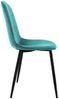 ML-DESIGN Stuhl Esszimmerstuhl mit Rückenlehne, Polsterstuhl mit Metallbeinen (4 St), Wohnzimmerstuhl ergonomisch Petrol mit Samtbezug Küchenstuhl Bild 2