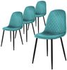 ML-DESIGN Stuhl Esszimmerstuhl mit Rückenlehne, Polsterstuhl mit Metallbeinen (4 St), Wohnzimmerstuhl ergonomisch Petrol mit Samtbezug Küchenstuhl Bild 5