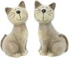 Terracotta Figur Katze 2er Set Statur Dekoration Deko Tischdeko 16cm Katzen Bild 3