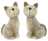 Terracotta Figur Katze 2er Set Statur Dekoration Deko Tischdeko 16cm Katzen Bild 4