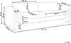 3-Sitzer Sofa Samtstoff sandbeige MAUNU Bild 2