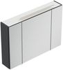 Spiegelschrank 90cm inkl. Design LED-Lampe und Glasböden grafit : Grafit Bild 4