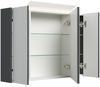 Spiegelschrank 90cm inkl. Design LED-Lampe und Glasböden grafit : Grafit Bild 3
