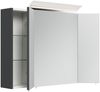 Spiegelschrank 90cm inkl. Design LED-Lampe und Glasböden grafit : Grafit Bild 2
