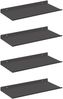 vidaXL Schwebendes Regal 4 pcs Schwarz 40 x 18 x 2,5 cm Stahl 8004009 Bild 2