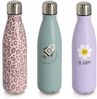 ZELLER 27466 Trinkflasche 500 ml HAPPY FLOWER aus Edelstahl, flieder, ca. Ø 7 x 26 cm Bild 3