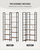 6 Ebenen Bücherregale, Eck-Bücherregal, Industrielle Bücherregale, L-förmiges Regal, Bodenstehendes Eckregal, für Schlafzimmer, Wohnzimmer, Arbeitszimmer, Rustikales Braun Bild 5