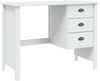 vidaXL Schreibtisch mit Schubladen HILL Weiß 100 x 45 x 74 cm 42025039 Bild 2