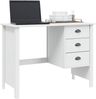 vidaXL Schreibtisch mit Schubladen HILL Weiß 100 x 45 x 74 cm 42025039 Bild 3
