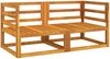 vidaXL Modular-Ecksofas 2 Stk. mit Hellgrauen Kissen Massivholz Akazie 360008 Bild 4