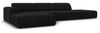 Micadoni Ecksofa Jennifer 5-Sitzer Links Samt Schwarz Bild 2