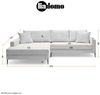 Liadomo Ecksofa Hilary, Cordbezug, verschiedene Farben, Ottomane links oder rechts, Kissen Bild 2