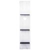 Wandregal HWC-C92, Wandpaneel Holzregal Regal, 3 Ebenen 150x33x13cm Massivholz Vintage ~ weiß/dunkelgrau shabby Bild 2