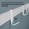 Mai & Mai Wandgarderobe Kleiderhaken Garderobenleiste aus Aluminium mit 4/6/8 Haken Stalo-12, Flexibel entlang der Schiene verschieben, individuell positionieren. Bild 3