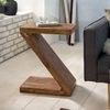 Wohnling Beistelltisch Massivholz Z Cube 59cm hoch Sheesham Bild 2