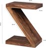 Wohnling Beistelltisch Massivholz Z Cube 59cm hoch Sheesham Bild 4