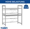 DanDiBo Verstellbares Mikrowellenregal Edelstahl 3 Stufig 40-64 cm Mikrowellen Regal 96686 Stehend Mikrowellenständer Küchenregal Bild 4