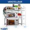 DanDiBo Verstellbares Mikrowellenregal Edelstahl 3 Stufig 40-64 cm Mikrowellen Regal 96686 Stehend Mikrowellenständer Küchenregal Bild 3