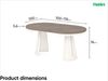 MEBLINI Esstisch Rund Ausziehbar aus Metall - 100-176x76 cm - CONEY - Cremona Cannolo Eiche/Kaschmir - Loft - Esszimmertisch Modern - Küchentisch - Ausziehtisch - Round Dining Table Bild 3