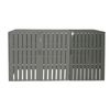 XL 1er-/2er-WPC-Mülltonnenverkleidung Erweiterung HWC-J28, Mülltonnenbox, Metall Holzoptik ~ grau Bild 2