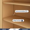 Aktenschrank abschließbar BEATA - 3 Ebenen verstellbar, Flügeltüren | Metallschrank Werkstatt Mehrzweckschrank Büroschrank aus Stahl Werkzeugschrank, 93x90x40cm Beige Bild 4