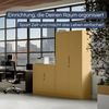 Aktenschrank abschließbar BEATA - 3 Ebenen verstellbar, Flügeltüren | Metallschrank Werkstatt Mehrzweckschrank Büroschrank aus Stahl Werkzeugschrank, 93x90x40cm Beige Bild 3