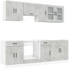 vidaXL 8-tlg. Küchenschrank-Set Kalmar Betongrau Holzwerkstoff 3314825 Bild 2