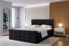 AX LIVING Bett mit Bettkasten 140x200 Argentaro Boxspringbett schwarz Bild 1