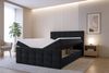 AX LIVING Bett mit Bettkasten 140x200 Argentaro Boxspringbett schwarz Bild 2