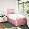 vidaXL Boxspringbett mit Matratze Rosa 100x200 cm Samt 3292261 Bild 3