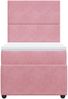 vidaXL Boxspringbett mit Matratze Rosa 100x200 cm Samt 3292261 Bild 4
