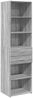 Highboard, BuffetSchrank, Büroschrank Grau Sonoma 50x42,5x185 cm Holzwerkstoff Bild 2