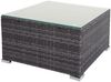 Poly-Rattan Garnitur HWC-F57, Balkon-/Garten-/Lounge-Set Sofa Sitzgruppe ~ grau, Kissen dunkelgrau ohne Deko-Kissen Bild 4
