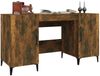 vidaXL Schreibtisch Räuchereiche 140x50x75 cm Holzwerkstoff 817552 Bild 4