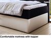 MEBLINI Kinderbett mit Bettkasten GARETH 3 80x200 Links – H3/Schwarz Samt Gepolstert Einzelbett mit Matratze - Polsterbett mit Stauraum - Bett mit Kopfteil – Stauraumbett Bild 4