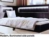 MEBLINI Kinderbett mit Bettkasten GARETH 3 80x200 Links – H3/Schwarz Samt Gepolstert Einzelbett mit Matratze - Polsterbett mit Stauraum - Bett mit Kopfteil – Stauraumbett Bild 3
