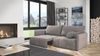 Sofa 3-Sitzer mit Schlaffunktion MORGANO Stoff Abriamo Blau Bild 4