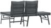 vidaXL Gartenbänke mit Kissen 2 Stk. Schwarz Pulverbeschichteter Stahl 4008104 Bild 5