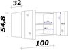 Flex-Well Glashängeschrank Nano (B x H x T) 100 x 54,8 x 32 cm, mit Stollenglastüren Bild 3