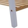 Bambus Pflanzenregal HWC-Q32, Blumentreppe Pflanzentreppe Badregal, Stange 2 Ablagen 130x70x44cm ~ natur-weiß Bild 5