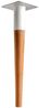 Hettich Möbelfuß 5,0 x 42 cm Buche/Stahl weiß - 1 Stück Bild 2