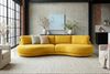 KAWOLA Big Sofa PADANA Stoff gelb 86 x 166 x 410 cm Bild 2