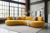 KAWOLA Big Sofa PADANA Stoff gelb 86 x 166 x 410 cm Bild 5