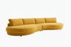 KAWOLA Big Sofa PADANA Stoff gelb 86 x 166 x 410 cm Bild 3